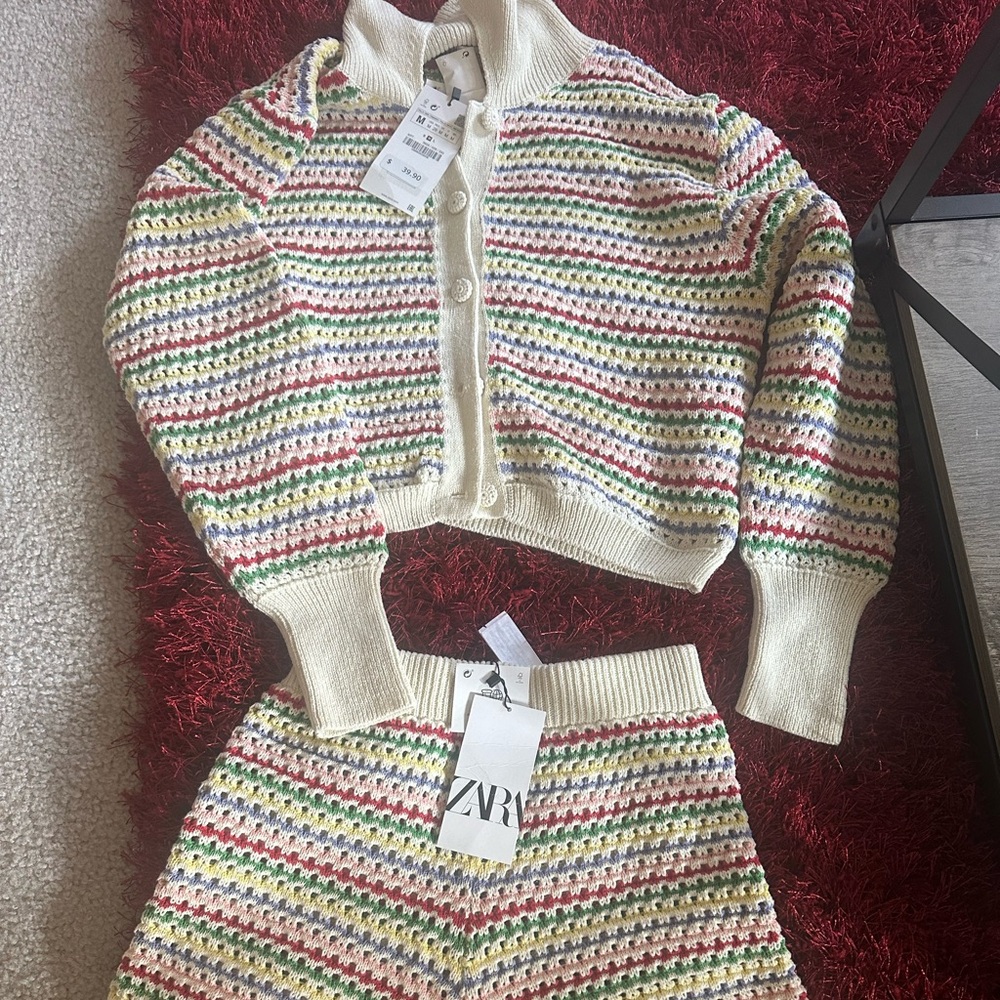 Zara short and sweater.